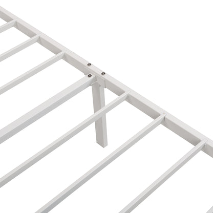 Apex Full Size Storage Bed Metal Platform Bed with Drawer - Beige