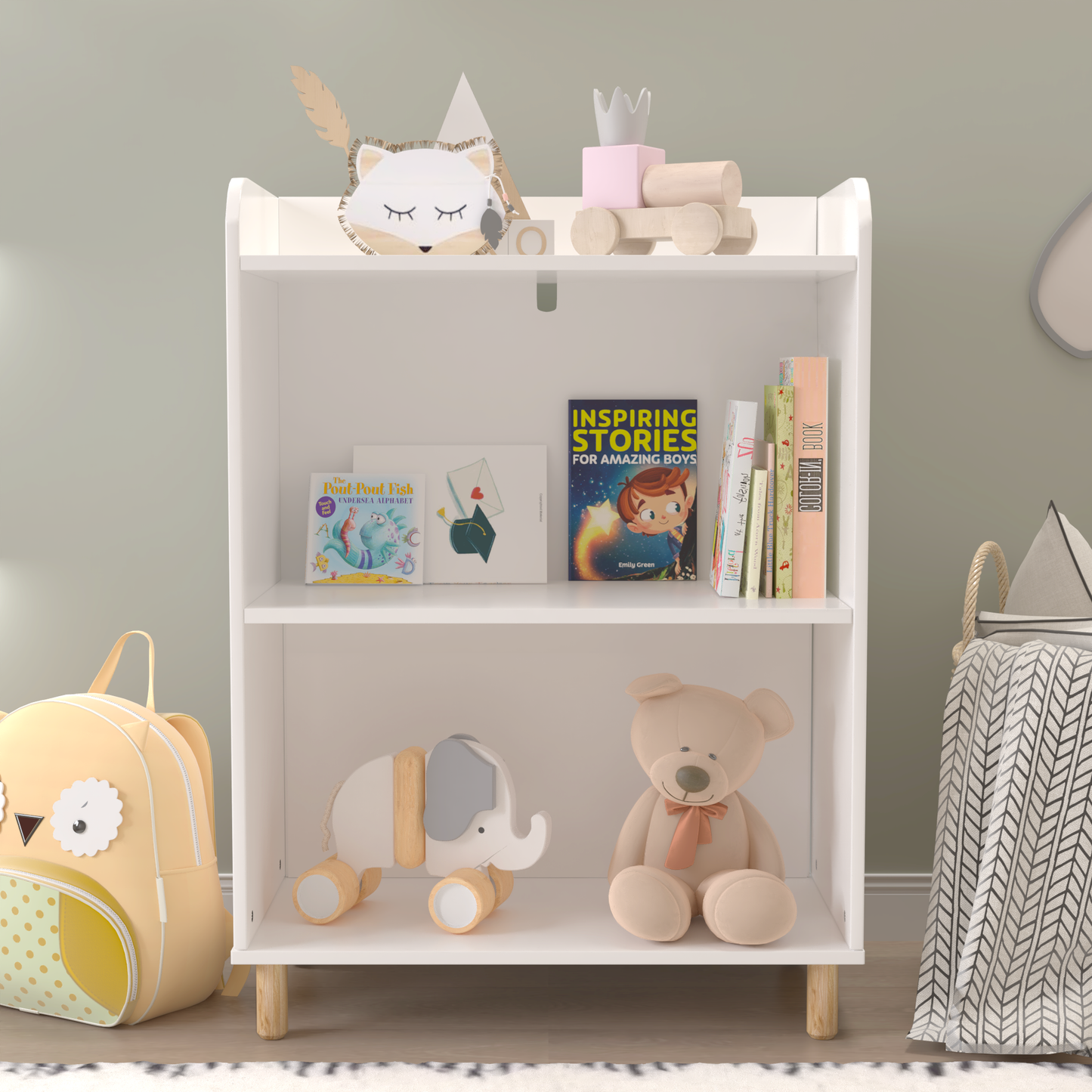 Kid Bookshelf Toy Storage Cabinet