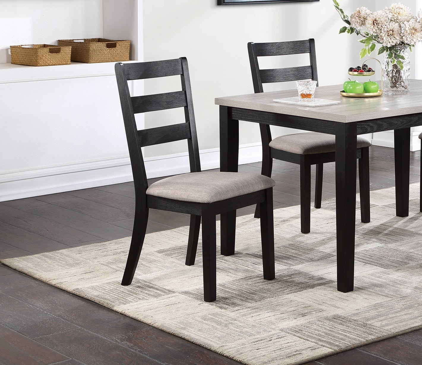 Elegant Ebony 5pc Dining Ensemble