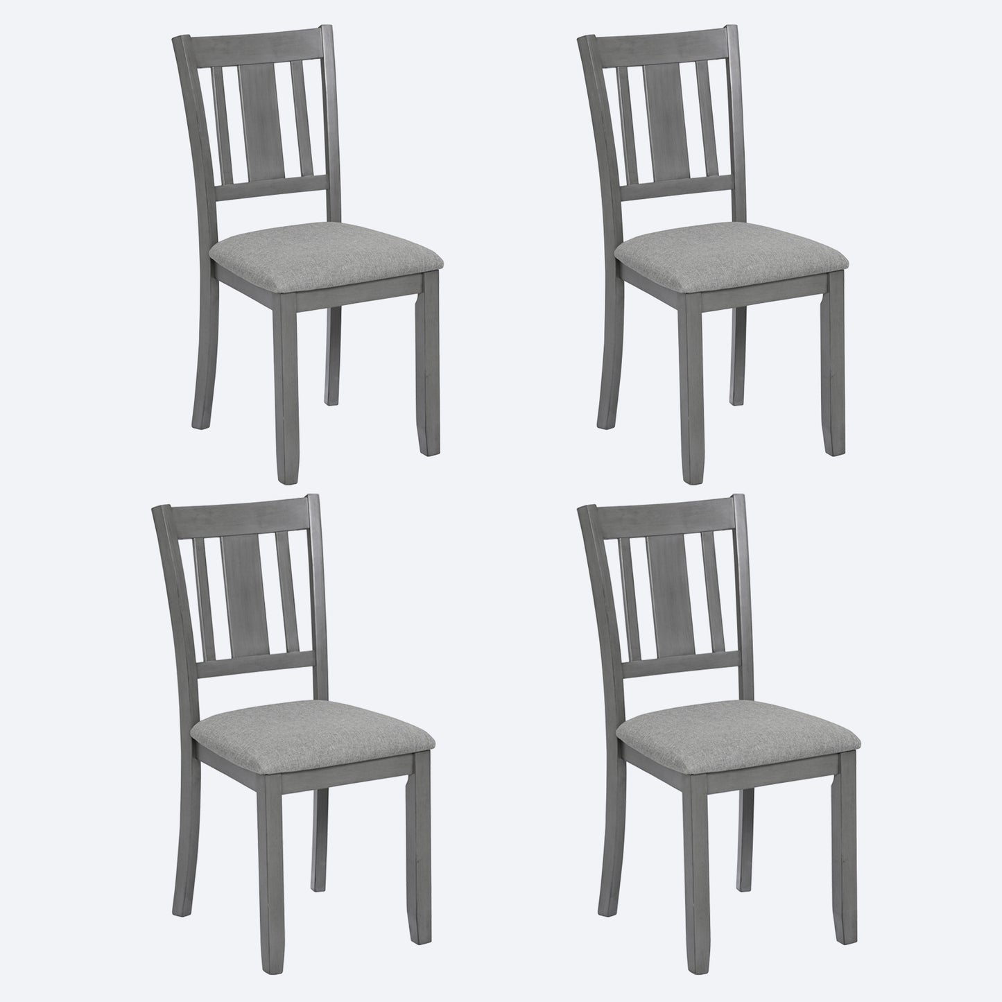 Payton Dining Chairs with Padded Seat (Set of 4) - Gray