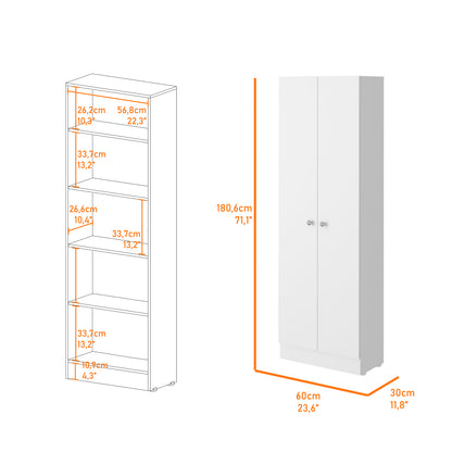 Greyson Tall Storage Cabinet - White