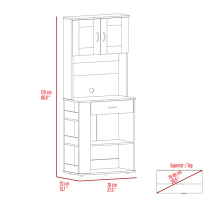 Bella Pantry Cabinet - White