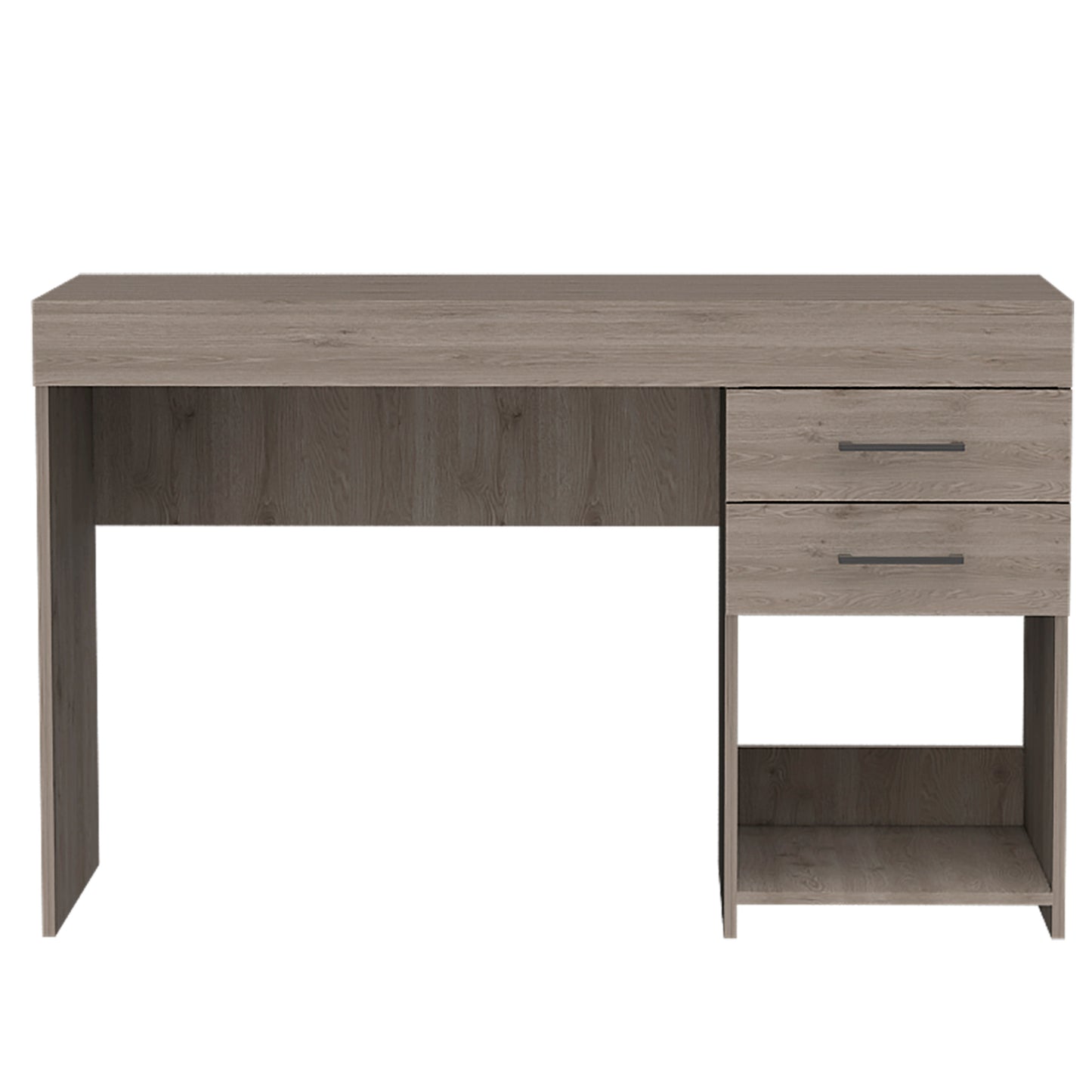 Computer Desk One Lower Shelf  - Light Gray