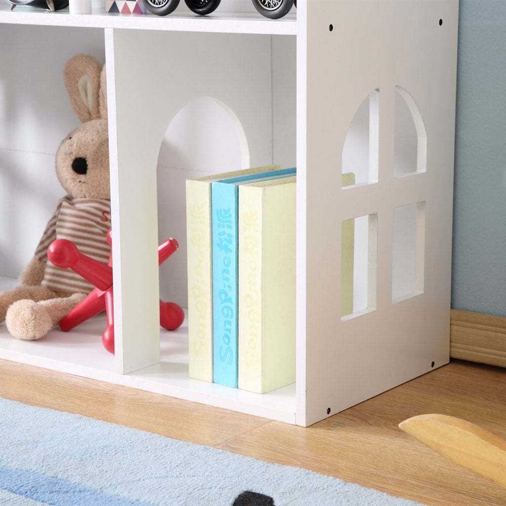 Big Dollhouse Bookcase Shelf Storage - White