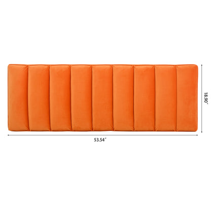 Metal Base Upholstered Bench - Orange
