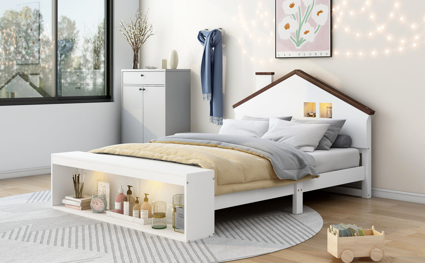 Luminous Haven Storage Bed