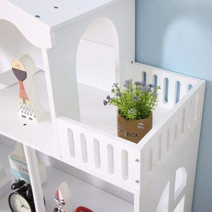 Big Dollhouse Bookcase Shelf Storage - White