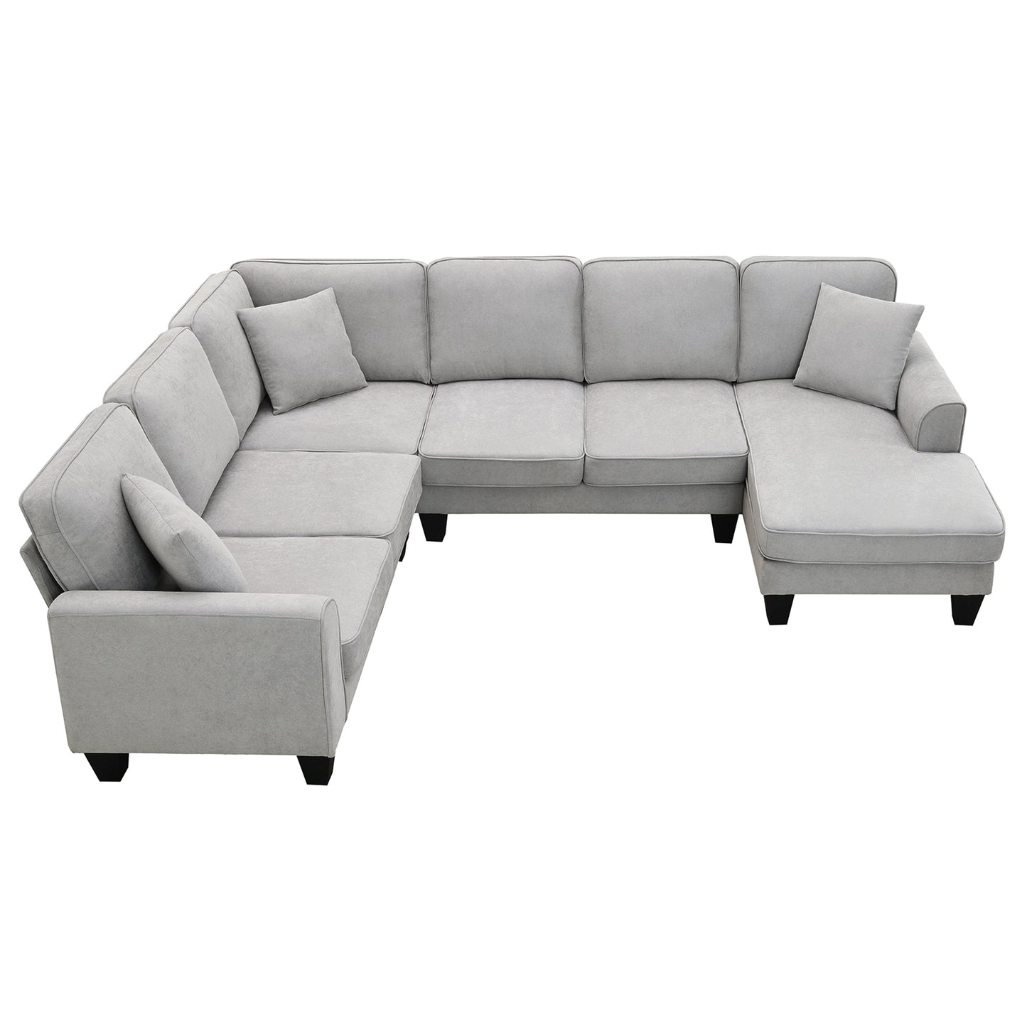 Elegant Comfort U-Shape Sectional Sofa Set