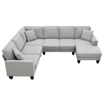 Elegant Comfort U-Shape Sectional Sofa Set