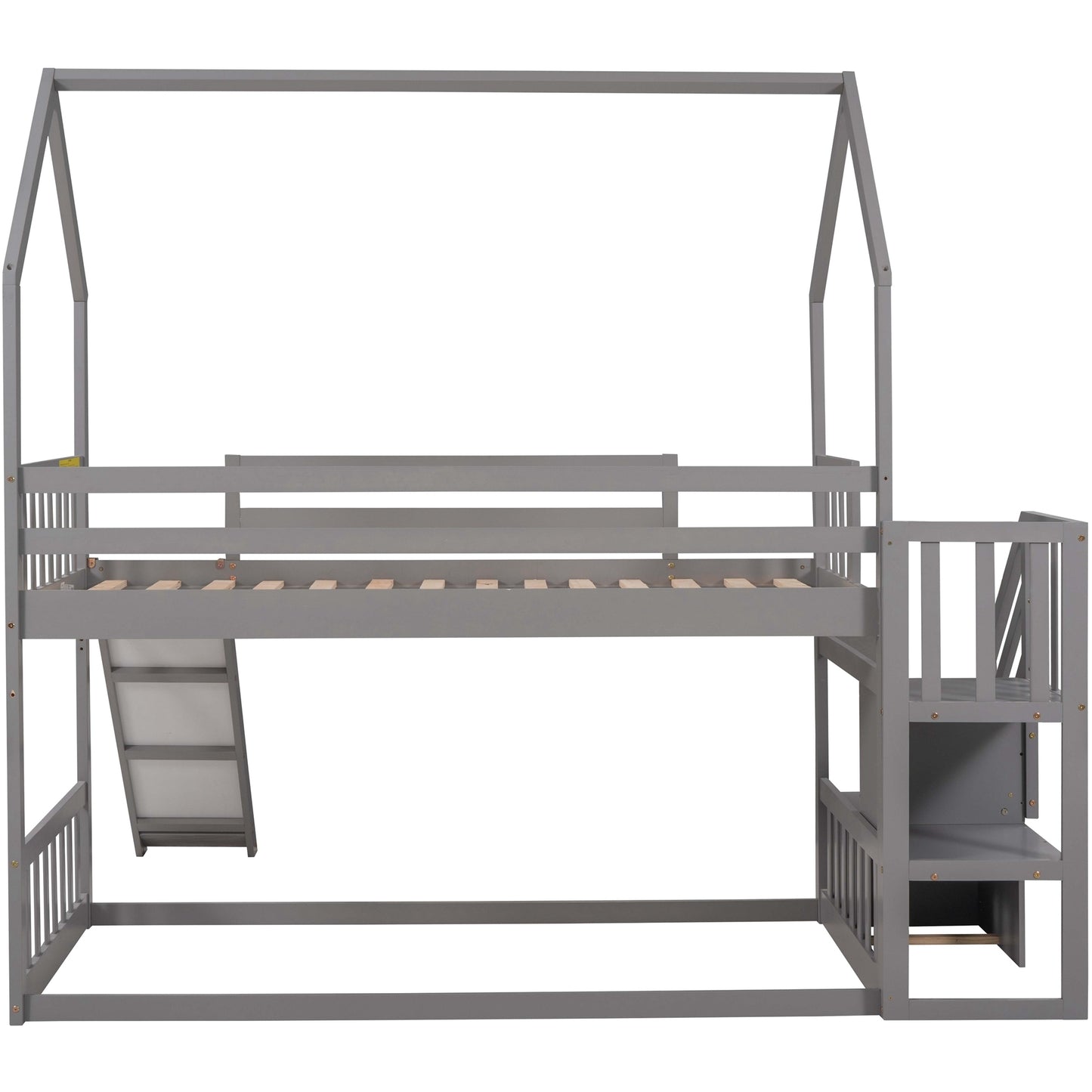 Slide and Store Twin House Bunk Bed