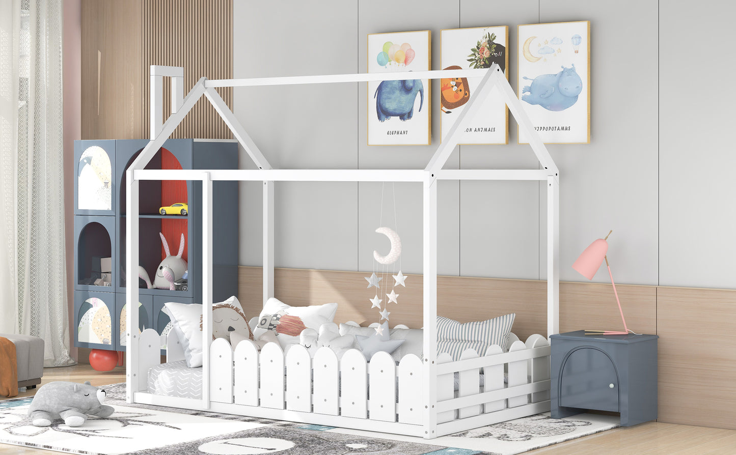Dreamland Haven Twin Size Wood Bed House