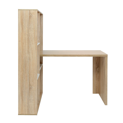 Computer desk L-shape ith shelves - OAK