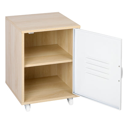 Urban Wheel Cabinet Contemporary Bedside Table