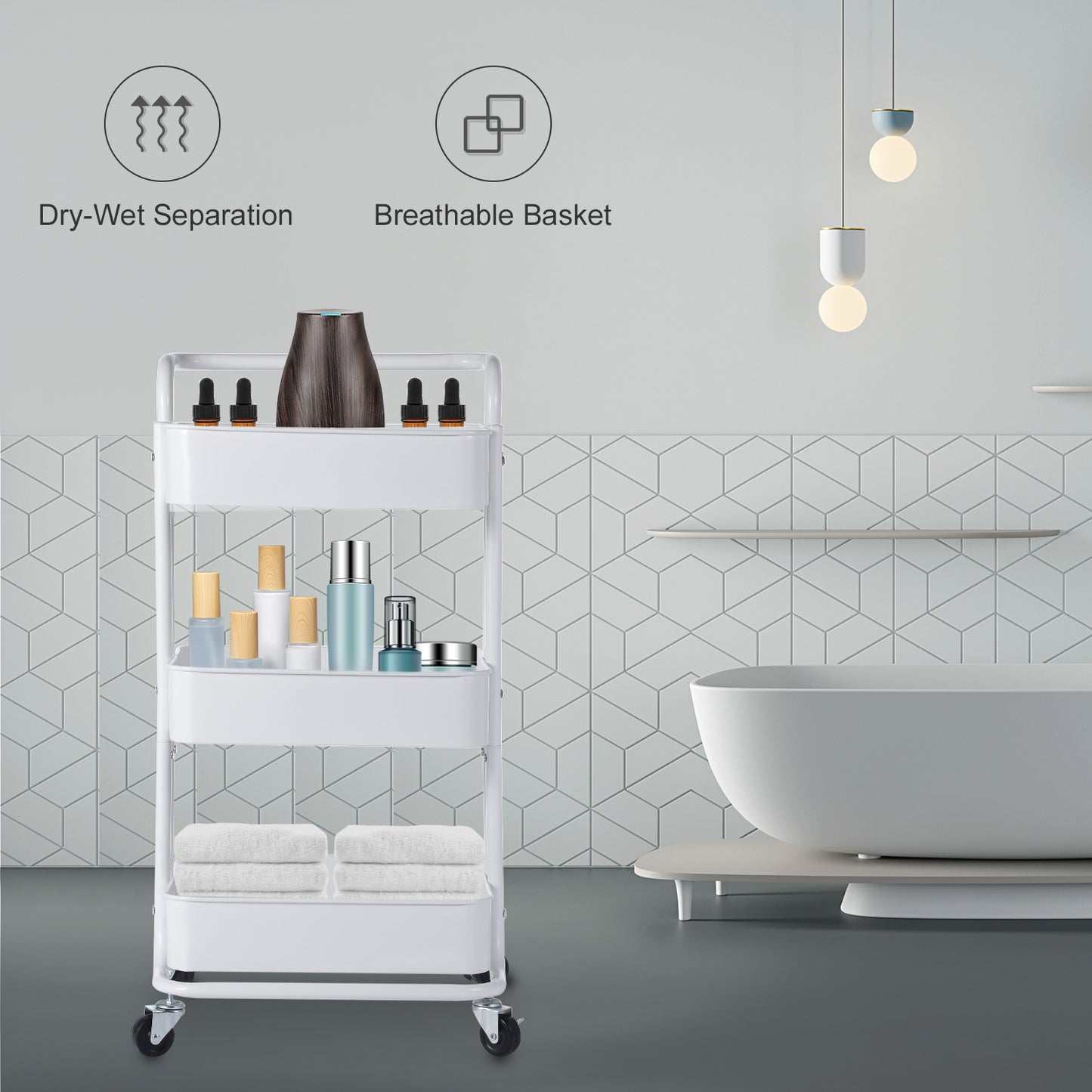 Rolling Craft Cart Deluxe