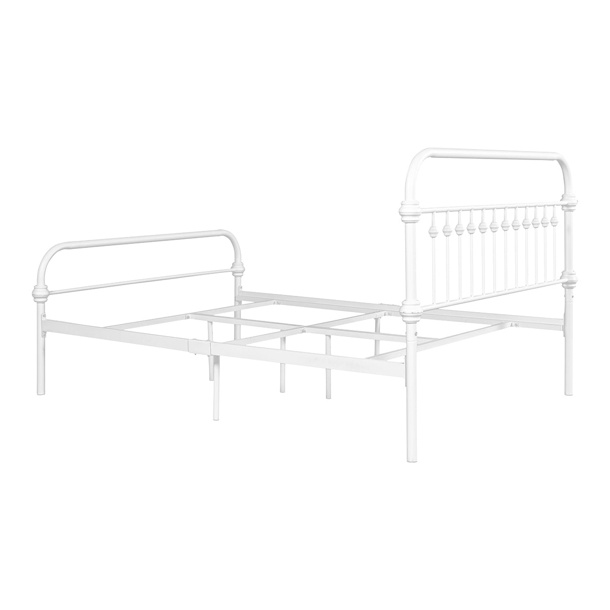 ElegantDream Full Size Metal Bed Frame -White