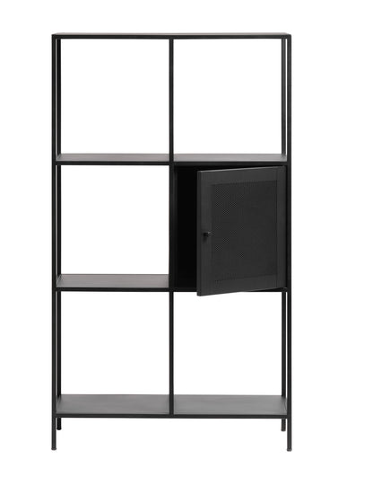 Noir I Metal Mesh Door  Storage Bookcase