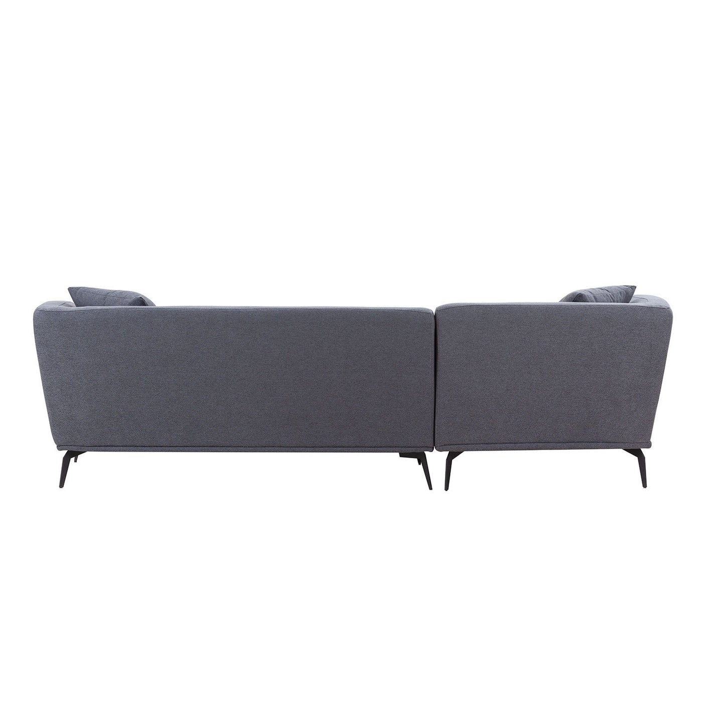 Elegant Comfort L-Shape Lounge Sofa - Dark Gray