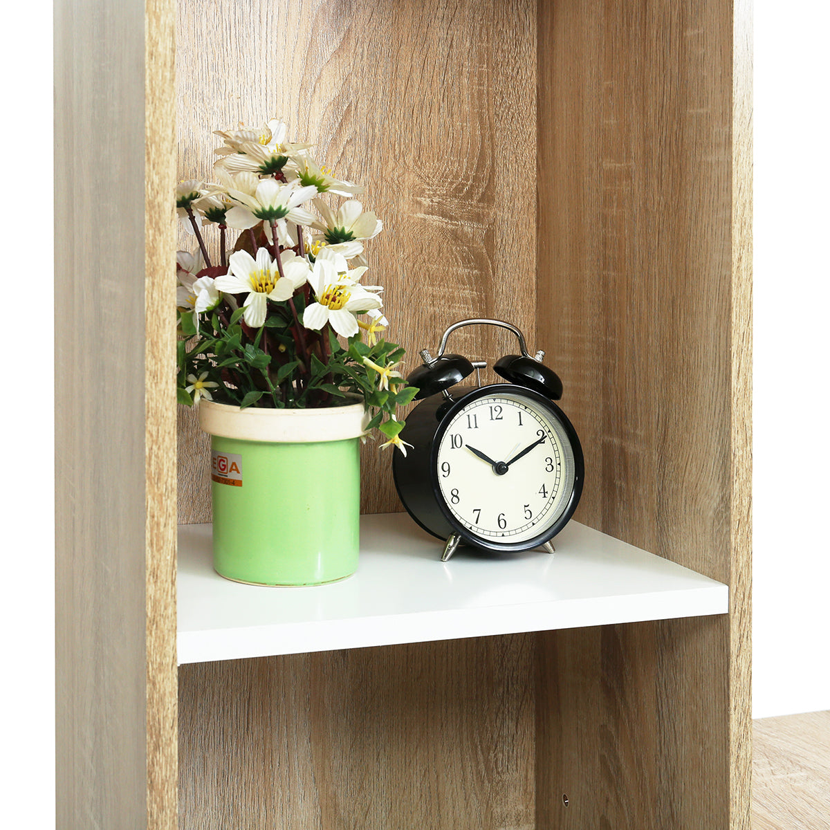 Computer desk L-shape ith shelves - OAK