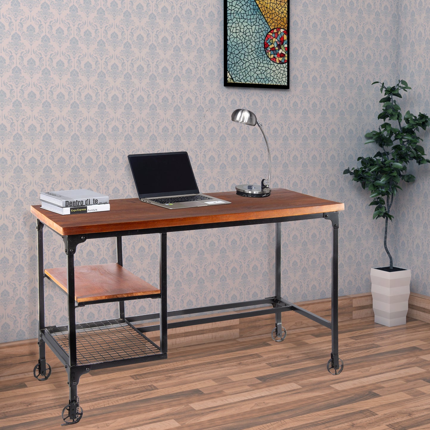 Rustic Fusion Metal Desk