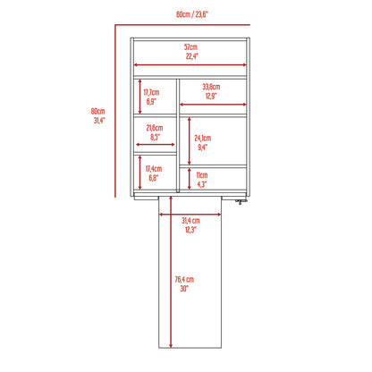 Vatta Wall Foldable Extending Table - White