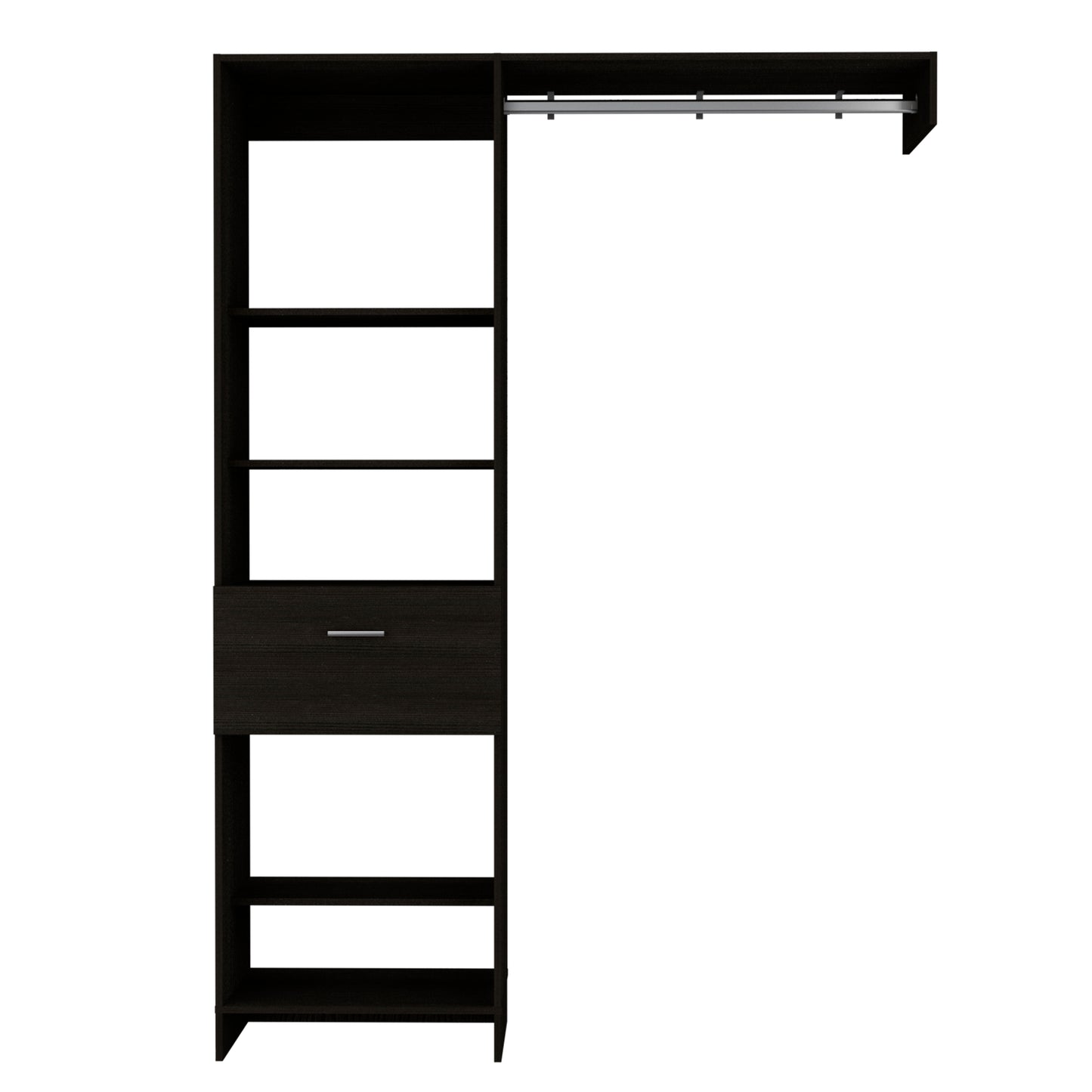 Nova Space 1-Drawer 4-Shelf Closet System - Black