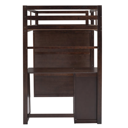 Espresso Haven Loft Bed