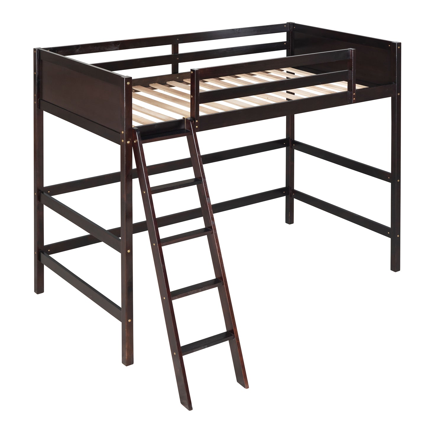 ElevateDreams Twin Loft Bed - Espresso Elegance