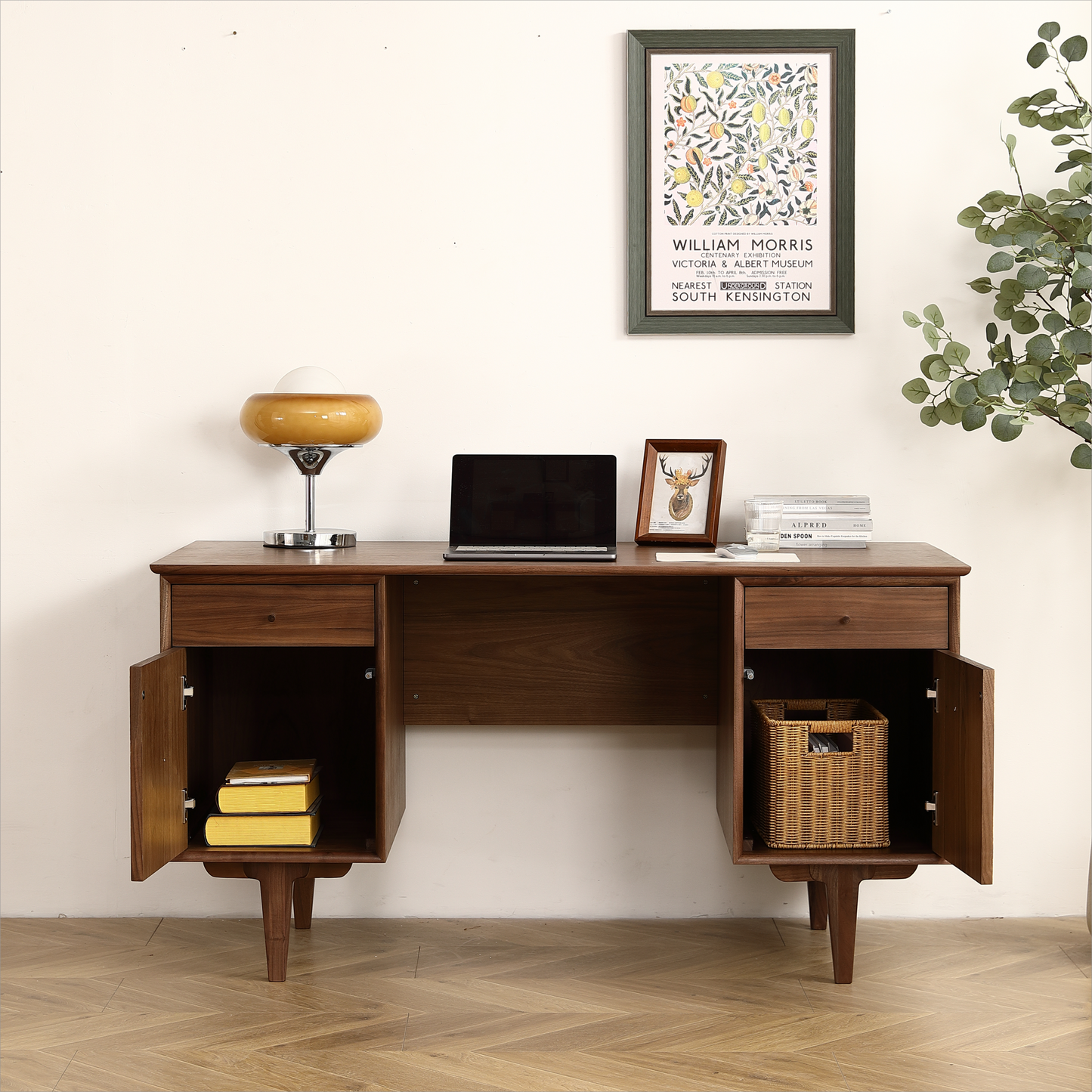 Natural Net Black Walnut Desk