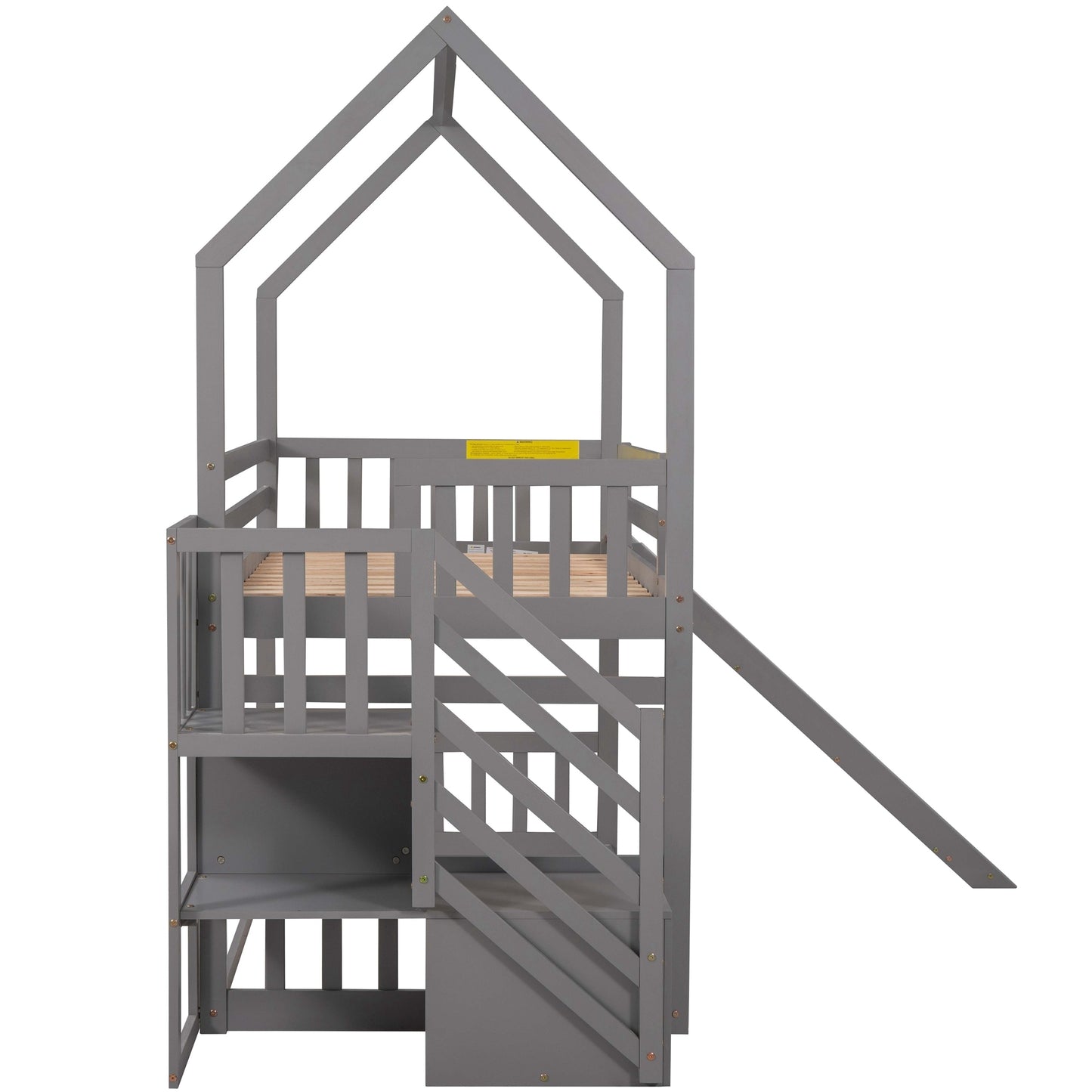 Slide and Store Twin House Bunk Bed