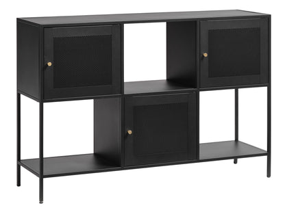 Black Mesh Storage Cabinet