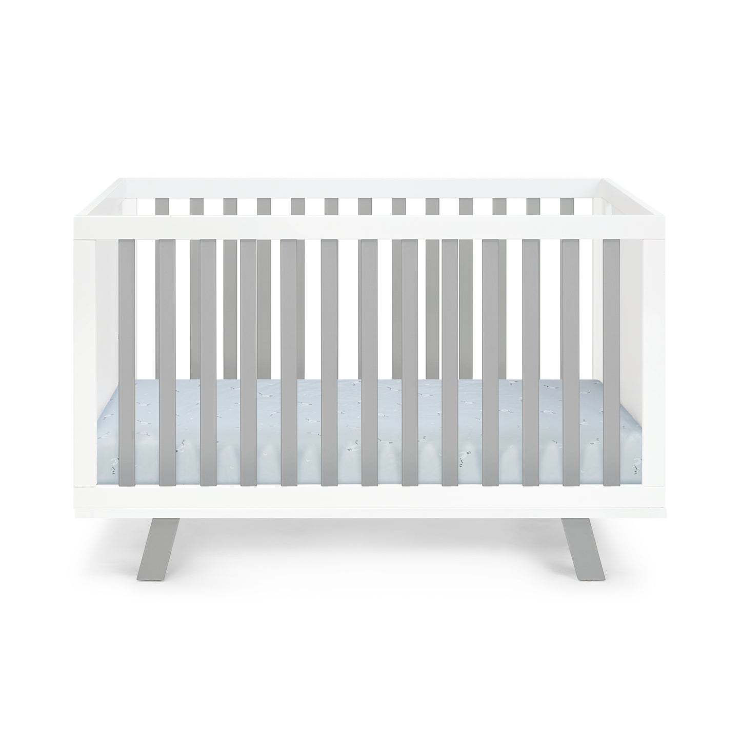 Luna 3-in-1 Convertible Island Crib White/Gray