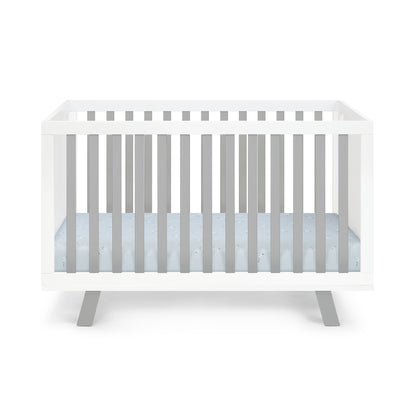 Luna 3-in-1 Convertible Island Crib White/Gray