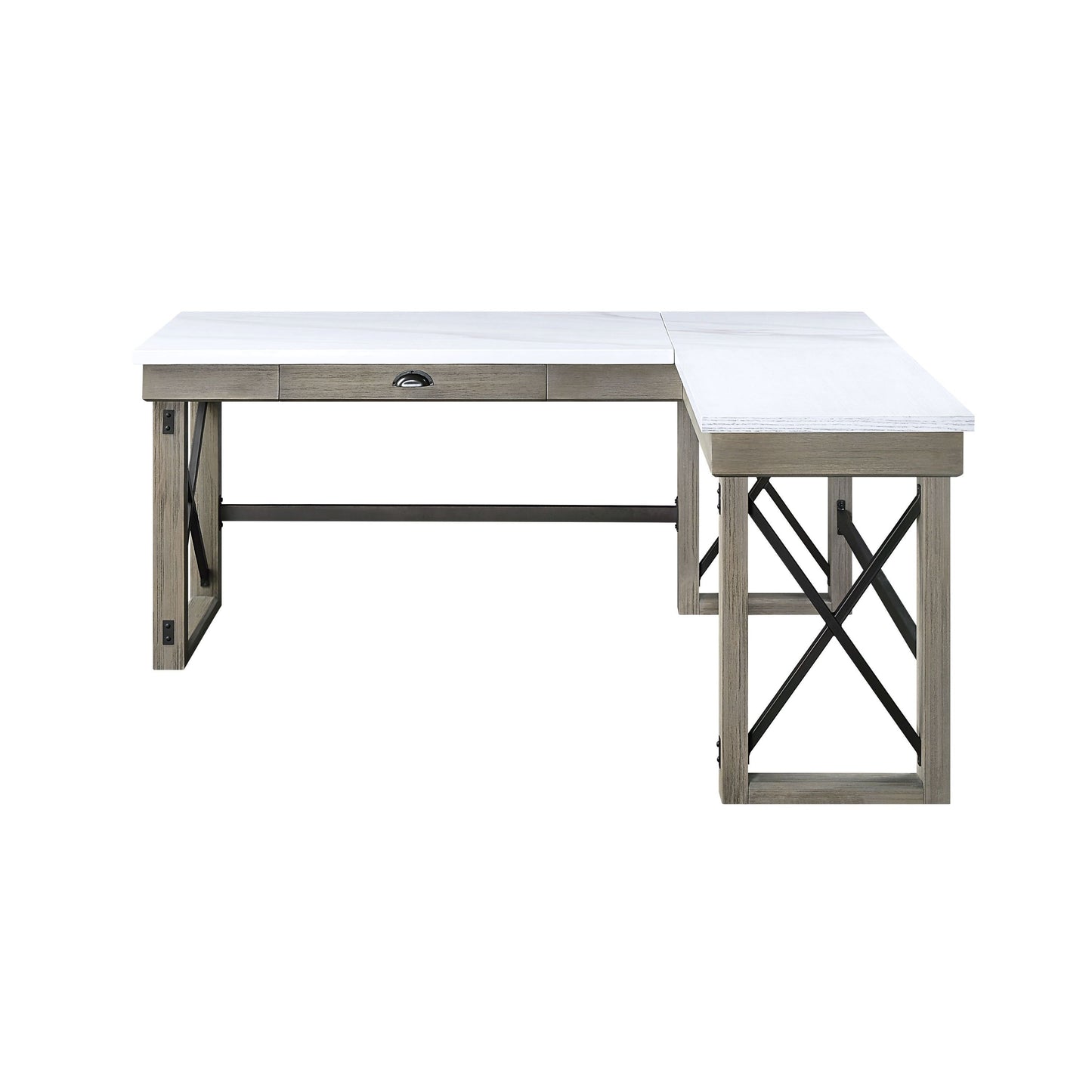Marble Oak Lift-Top Writing Desk