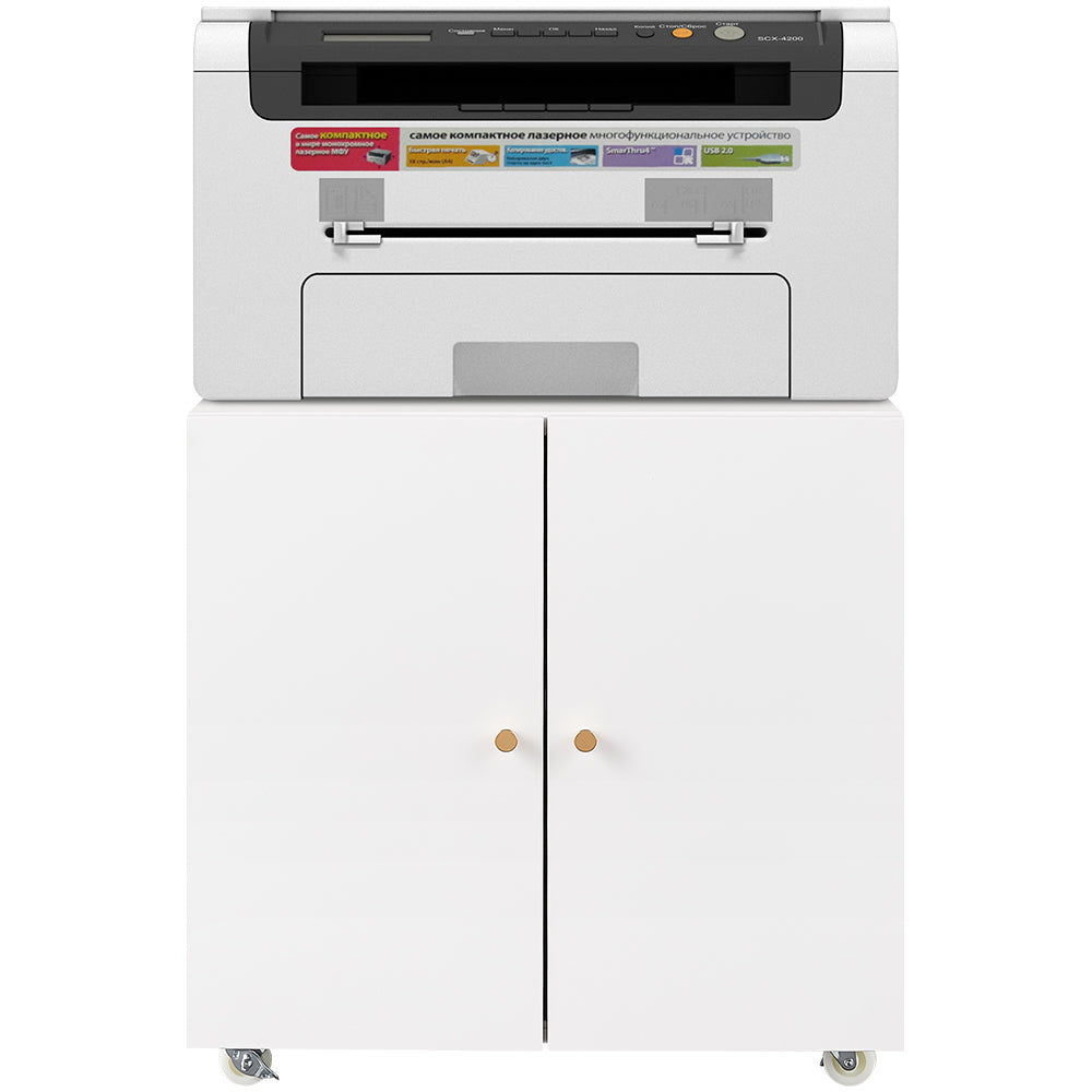 Zabb Mobile File Cabinet With Wheels Vertical - White