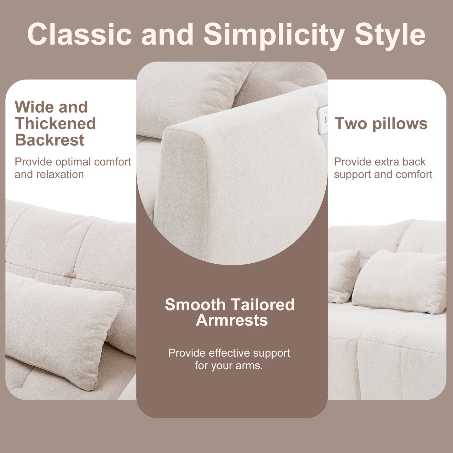 Luxury Comfort Convertible Sectional Sofa