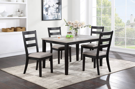 Elegant Ebony 5pc Dining Ensemble