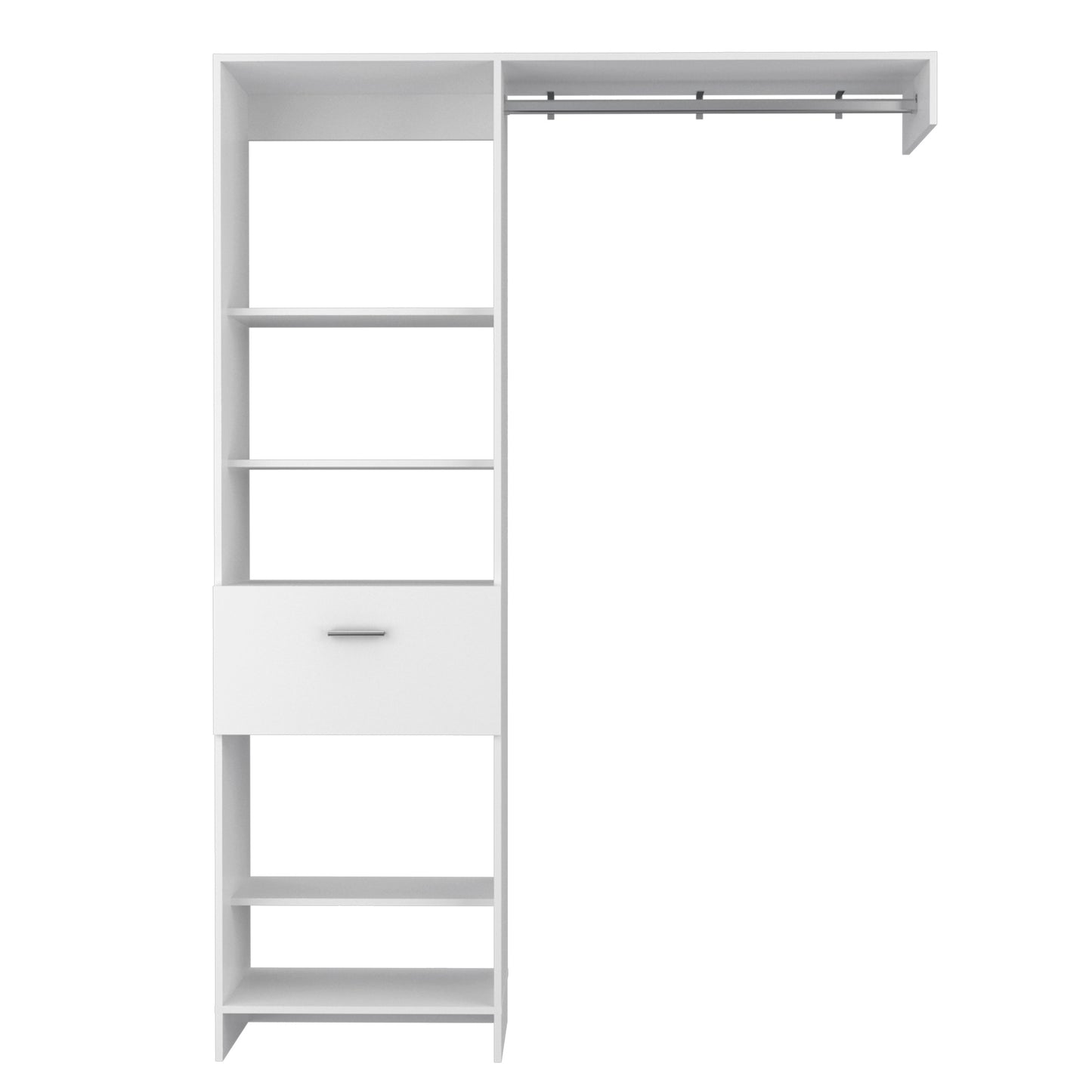 Nova Space 1-Drawer 4-Shelf Closet System - White