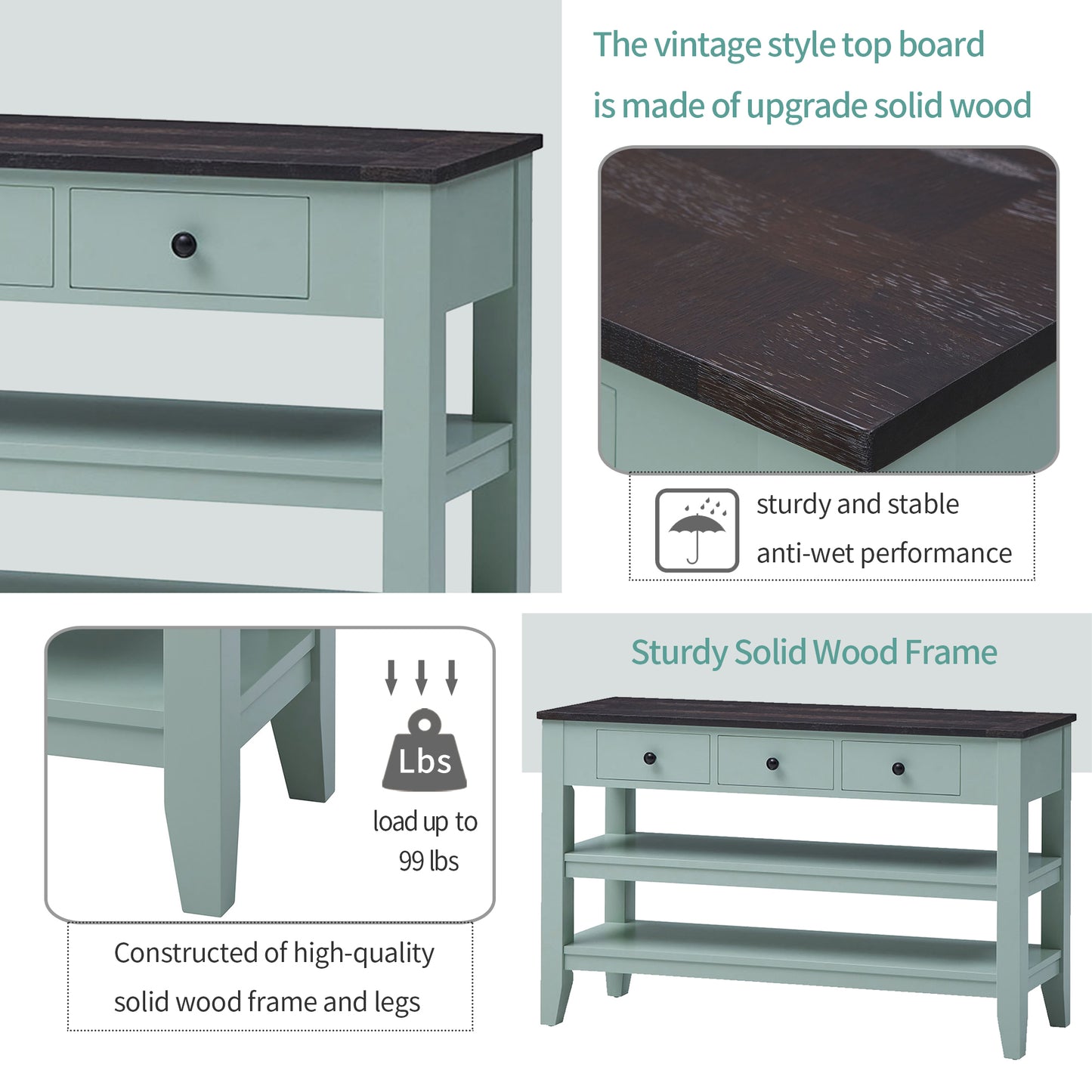 ElegantWood 48'' Modern Console Table