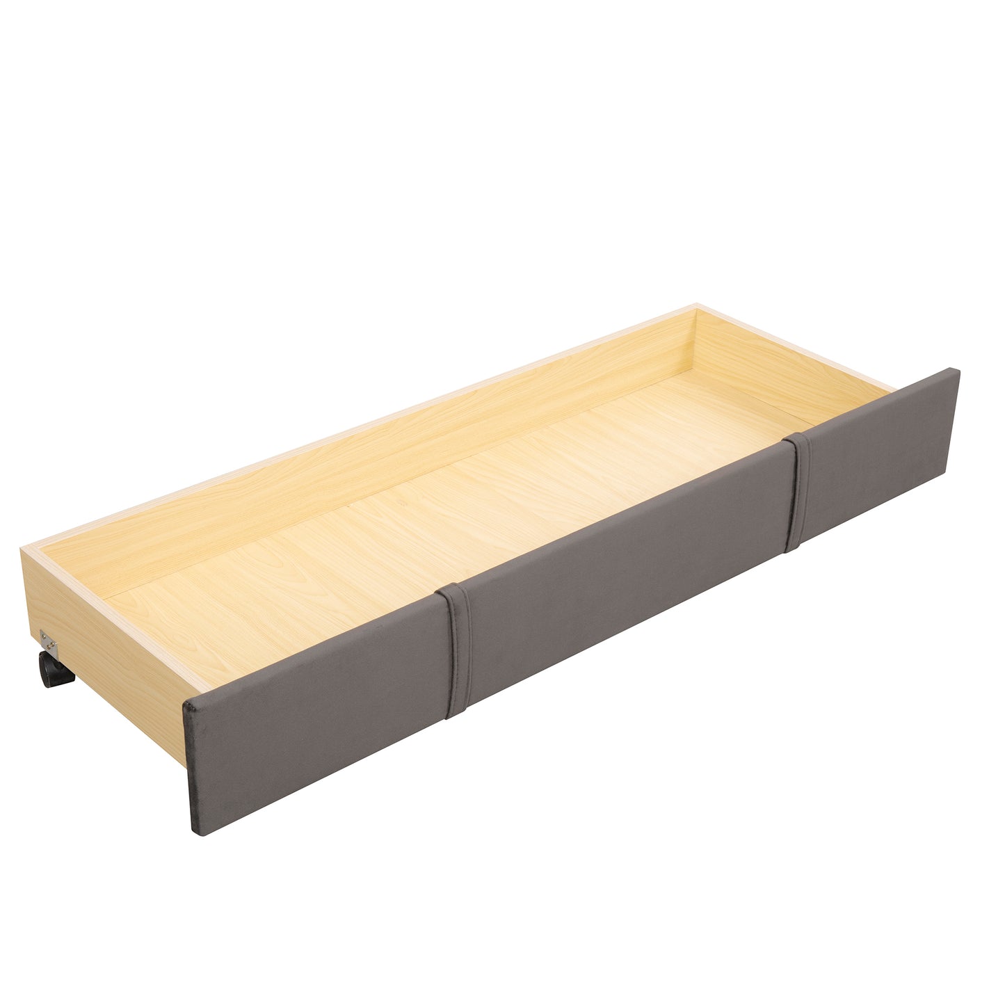 Helena Full Size Velvet Platform Bed Frame - Gray