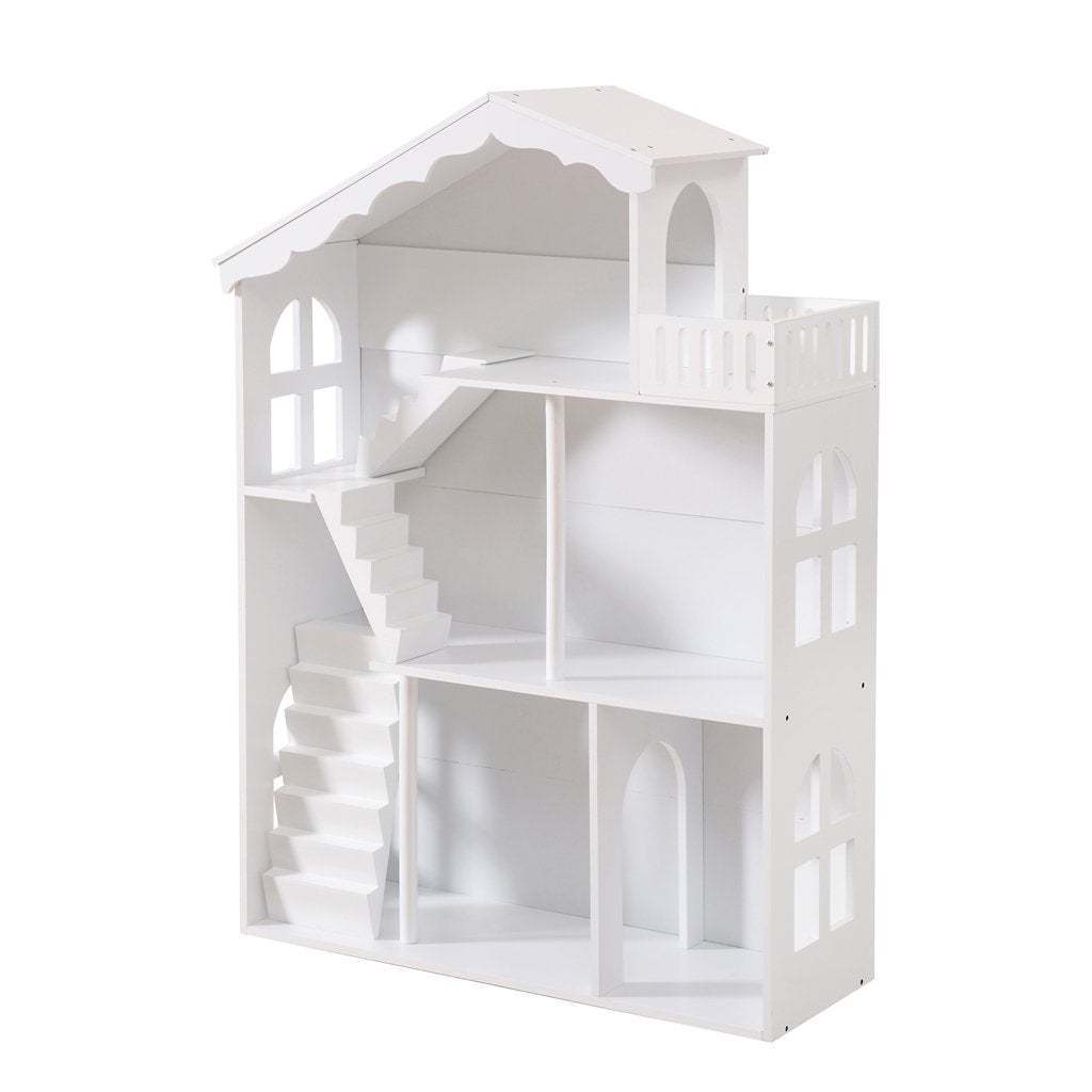 Big Dollhouse Bookcase Shelf Storage - White