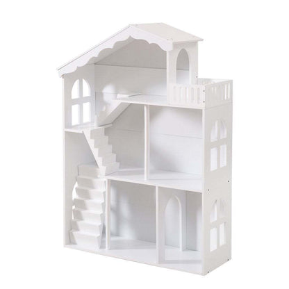 Big Dollhouse Bookcase Shelf Storage - White