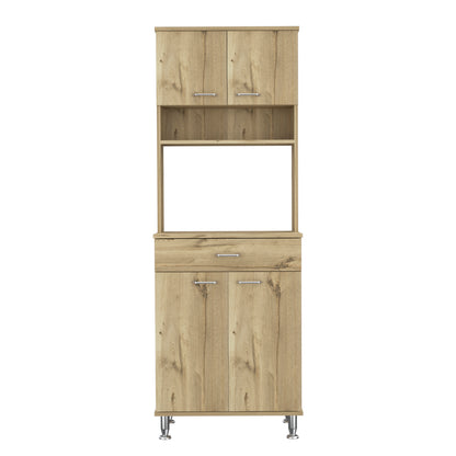 Pure Kitchen Pantry with Countertop - Light Oak