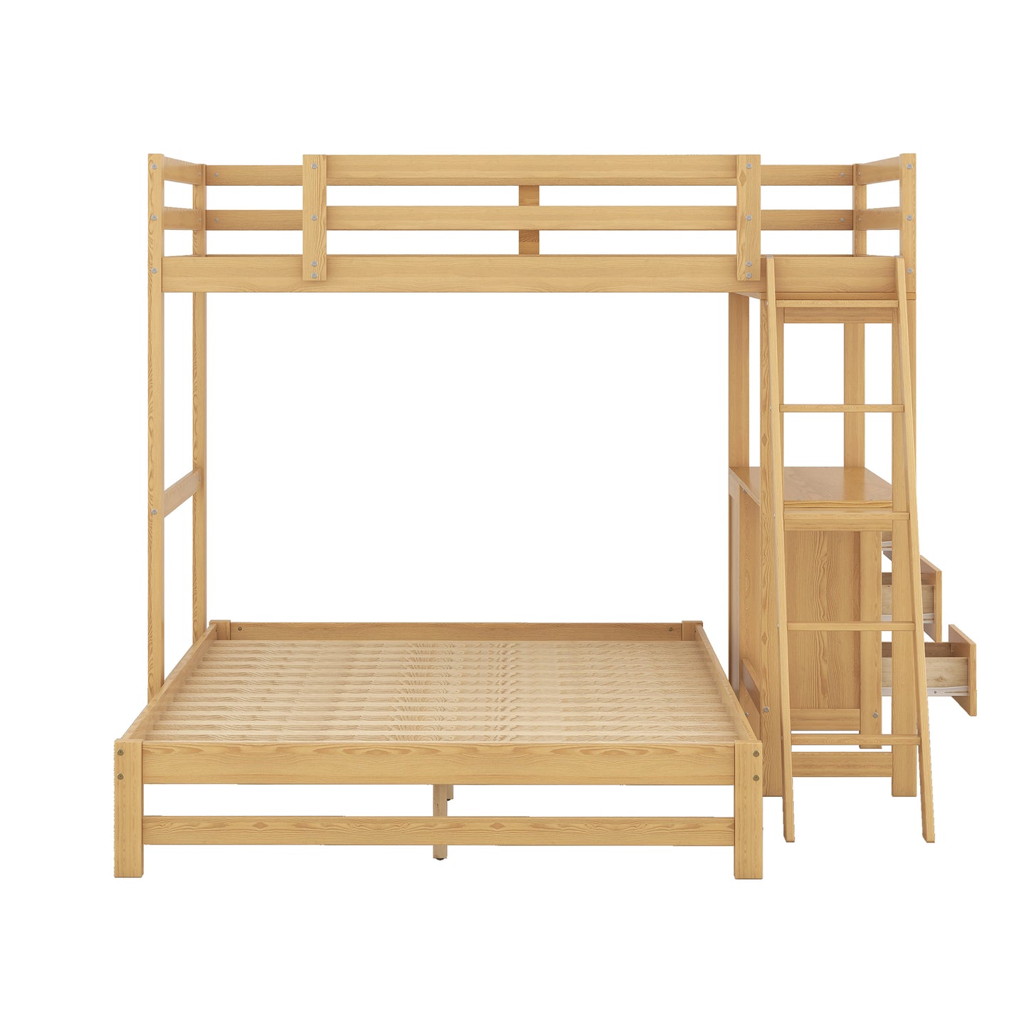 Nature's Haven Twin Full Desk Bed