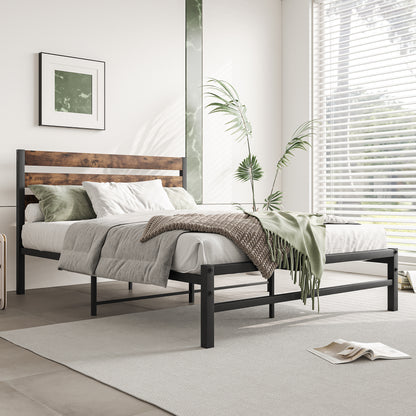 Kom Full Size Platform Bed Frame - Black