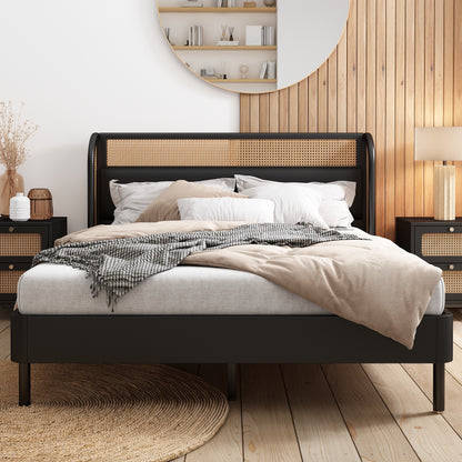 Elegance Rest Rattanwood Queen Bed