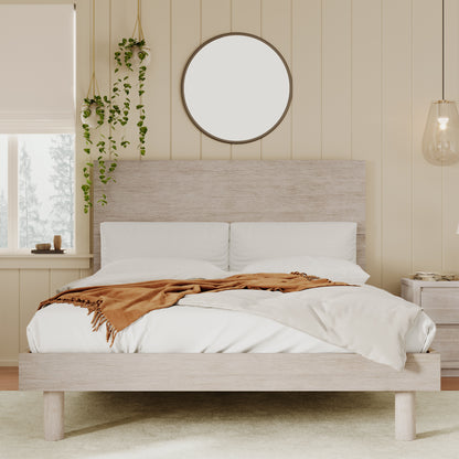 Stone Gray Full Size Platform Bed Frame