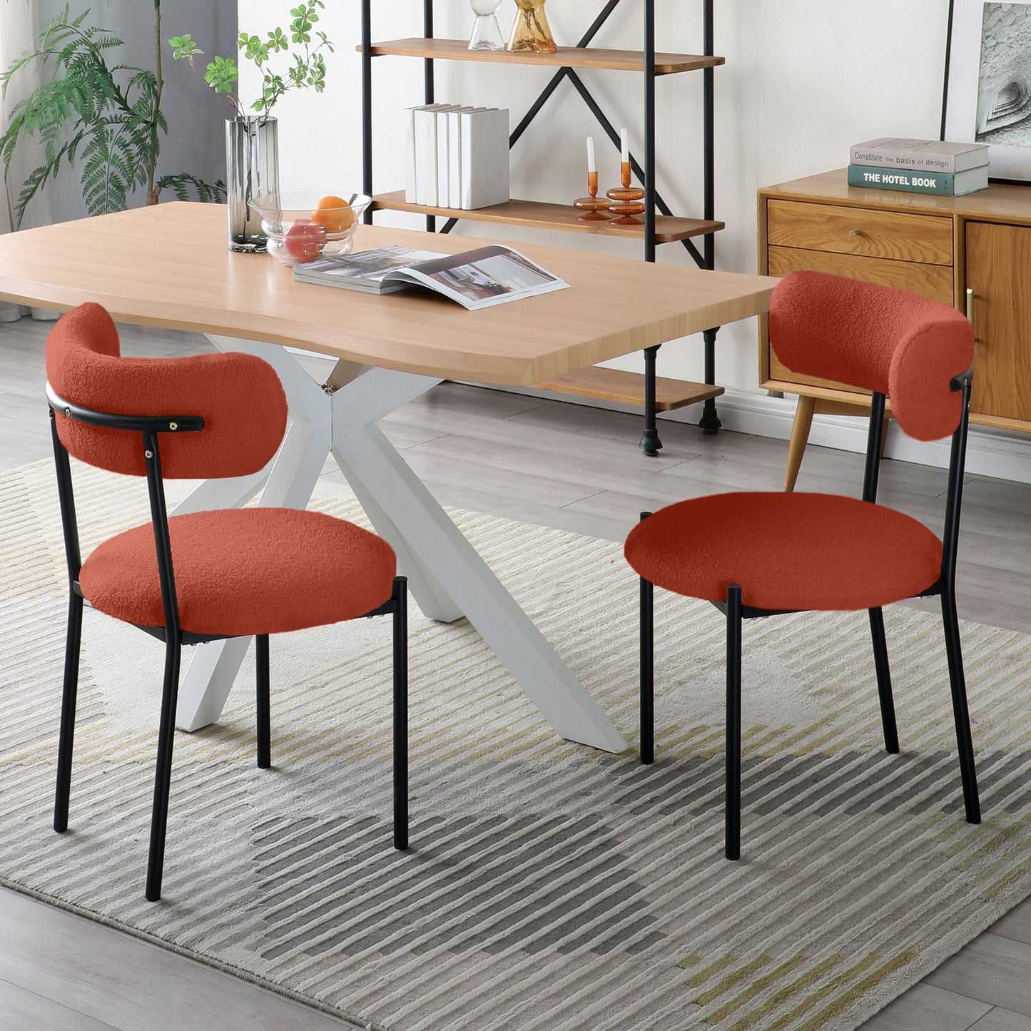 Juke Fabric Dining Chair (Set of 2) - Orange