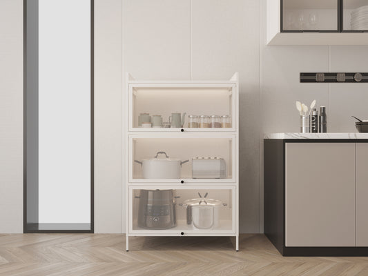 3-Tier Buffet Cabinet  - White