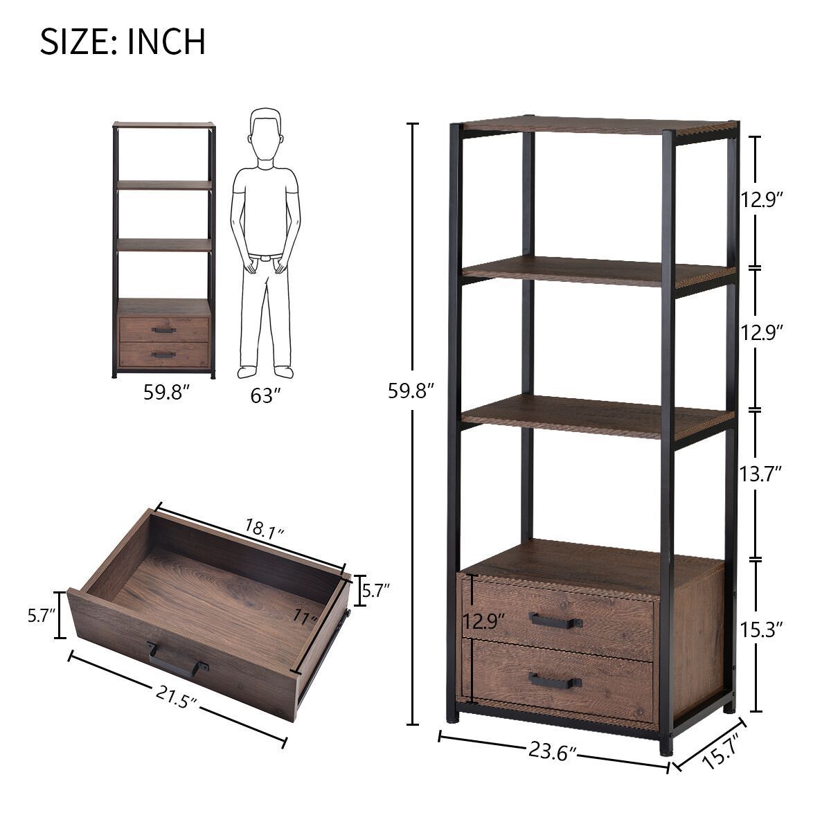 Urban Loft Bookcase