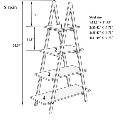 Bamboo Haven Ladder Bookshelf